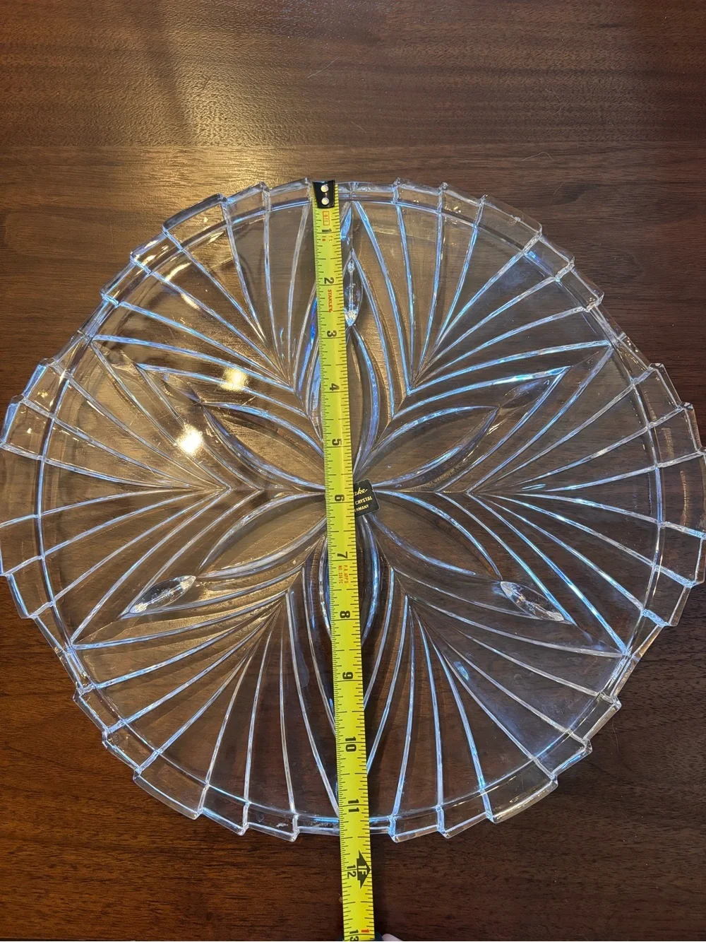 Vintage Noritake Cut Glass Floral Serving Platter
